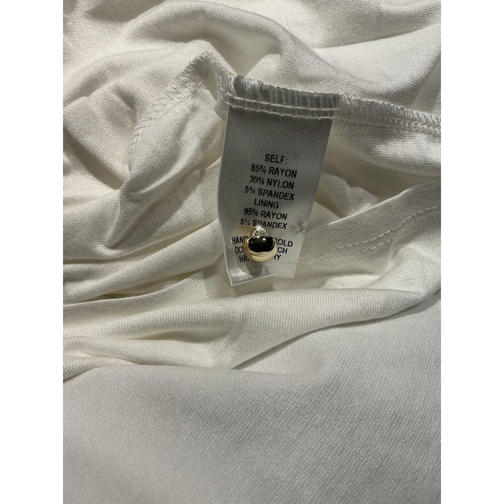 Lulus Dress Medium Hometown Girl Halter White Lace Skater Stretch Knit NWT - Picture 10 of 12